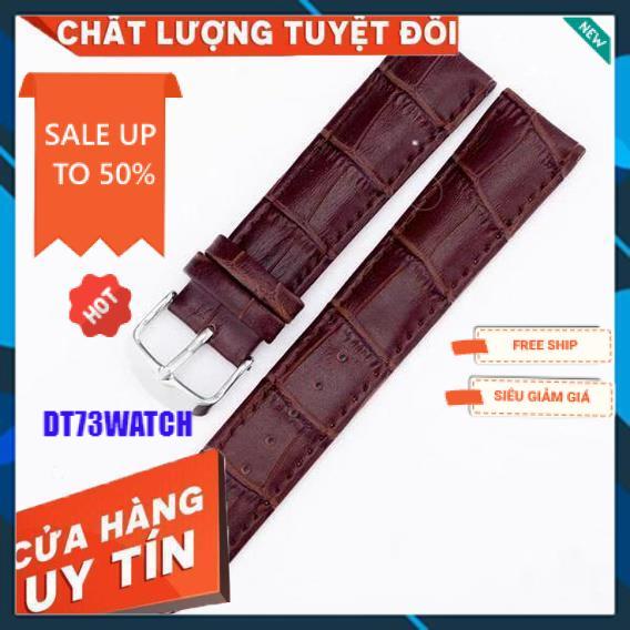 Dây da đồng hồ nam,nữ chính hãng chống thấm nước,dây da mềm,đủ màu - Đủ size 12/14/16/18/20/22/24