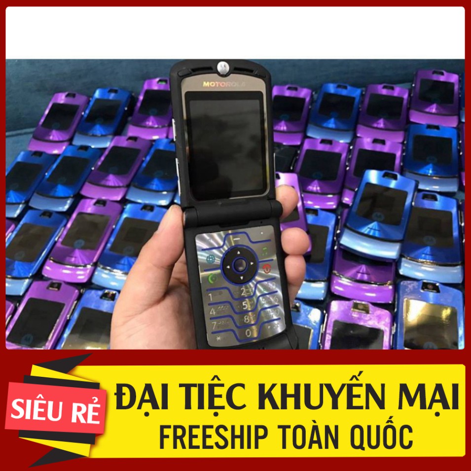 GIÁ KỊCH SÀN Điện Thoai Nắp Gập Motorola V3i Loại 1 Phím Thép Zin Không Tróc Sơn GIÁ KỊCH SÀN