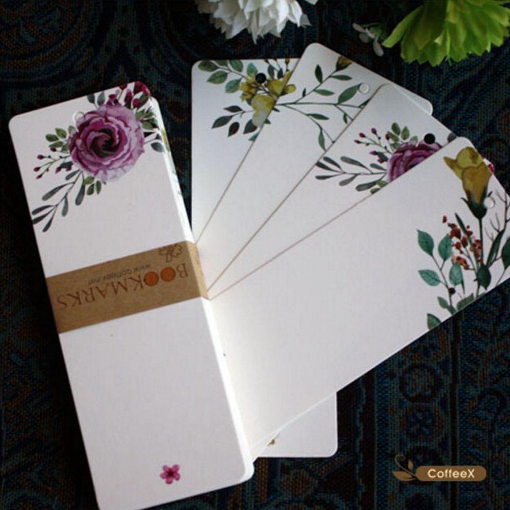 PISTA Set 40 Thẻ Đánh Dấu Trang Sách Hình Hoa Sáng Tạo