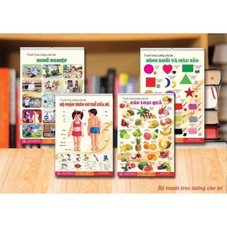TRANH TREO TƯỜNG CHO BÉ - 14 CHỦ ĐỀ - NXB PHỤ NỮ VIỆT NAM - HÀNG BÓNG ĐẸP