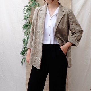Áo khoác blazer caro