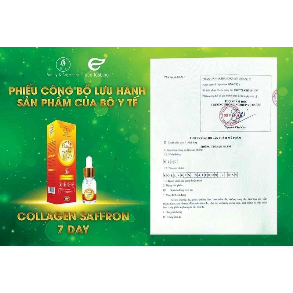 Serum huyết thanh truyền trắng 7Day OLic-serum collagen saffom 7day Olic mẫu mới