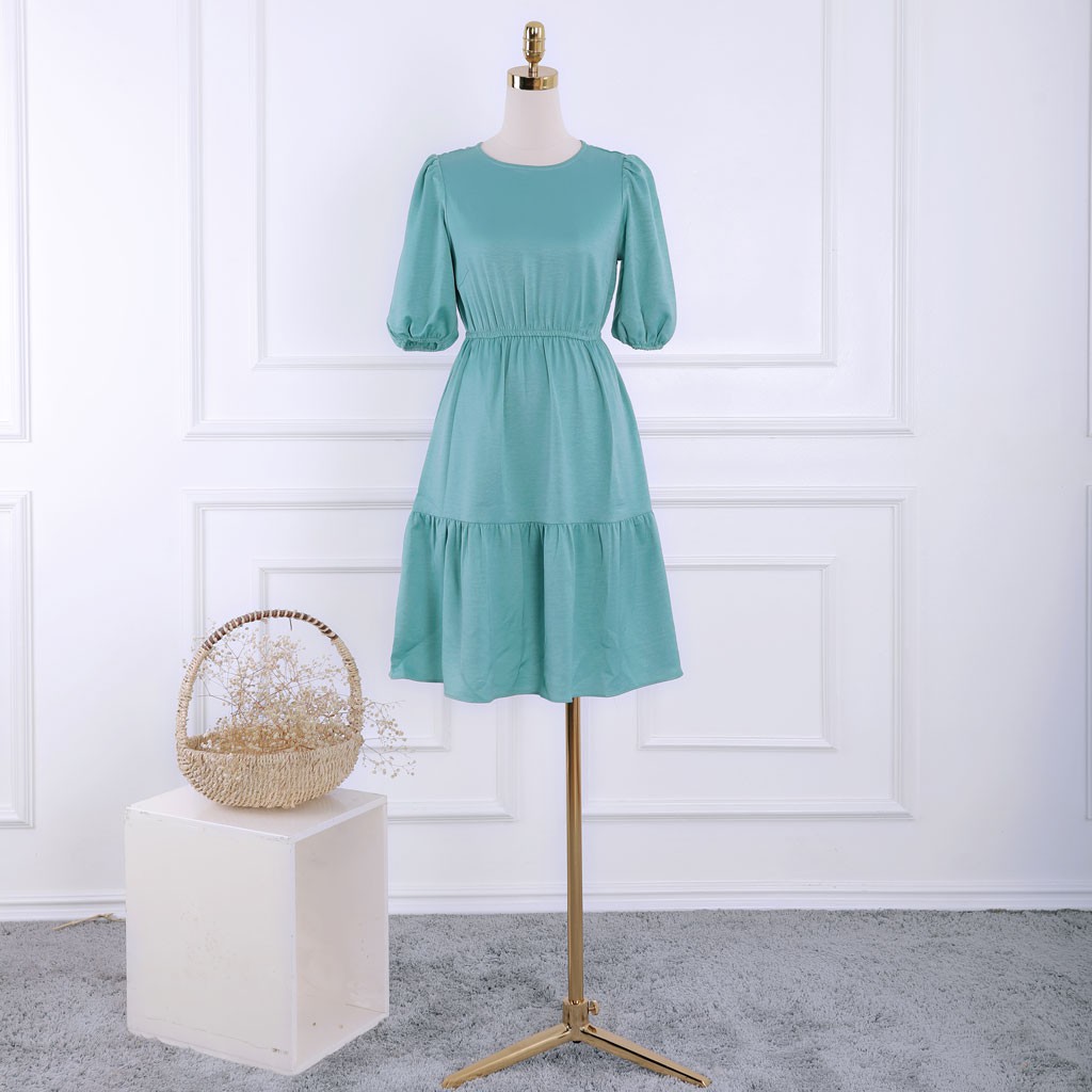 Đầm nữ đuôi cá dáng xòe, chun eo tôn dáng, nhẹ nhàng, tiểu thư, thiết kế cao cấp TKFASHION DK855
