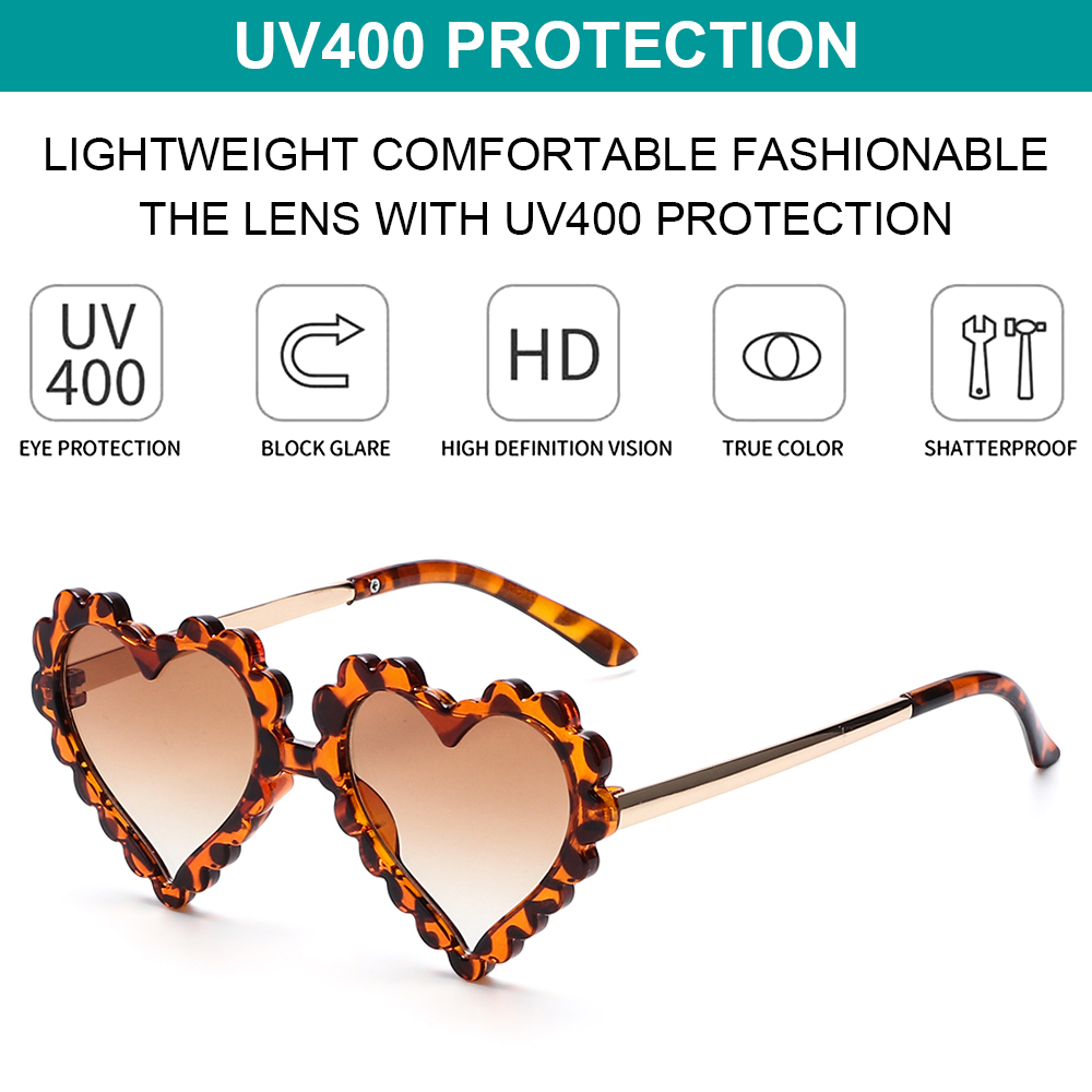 Kính Mát Hình Trái Tim Chống Tia Uv 400 Cho Bé 1-8 Tuổi | BigBuy360 - bigbuy360.vn