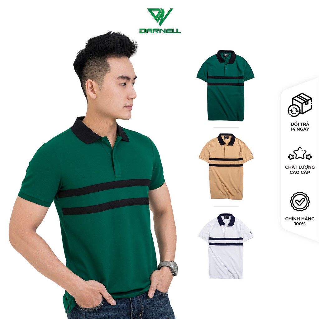 Áo thun polo nam Darnell, áo phông chính hãng cao cấp, áo thun ngắn tay có cổ chất cotton mềm mịn bền đẹp DN03 ⚡