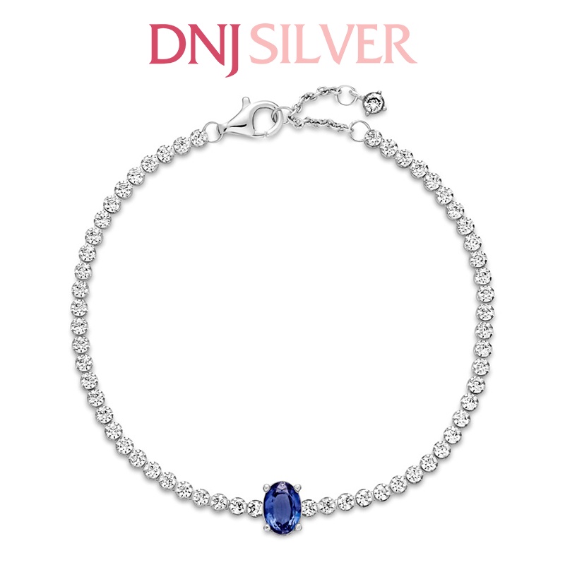Vòng charm bạc 925 cao cấp - Mẫu vòng Sparkling Pavé Tennis Bracelet, có thể mix thêm hạt charm vào vòng theo ý thích