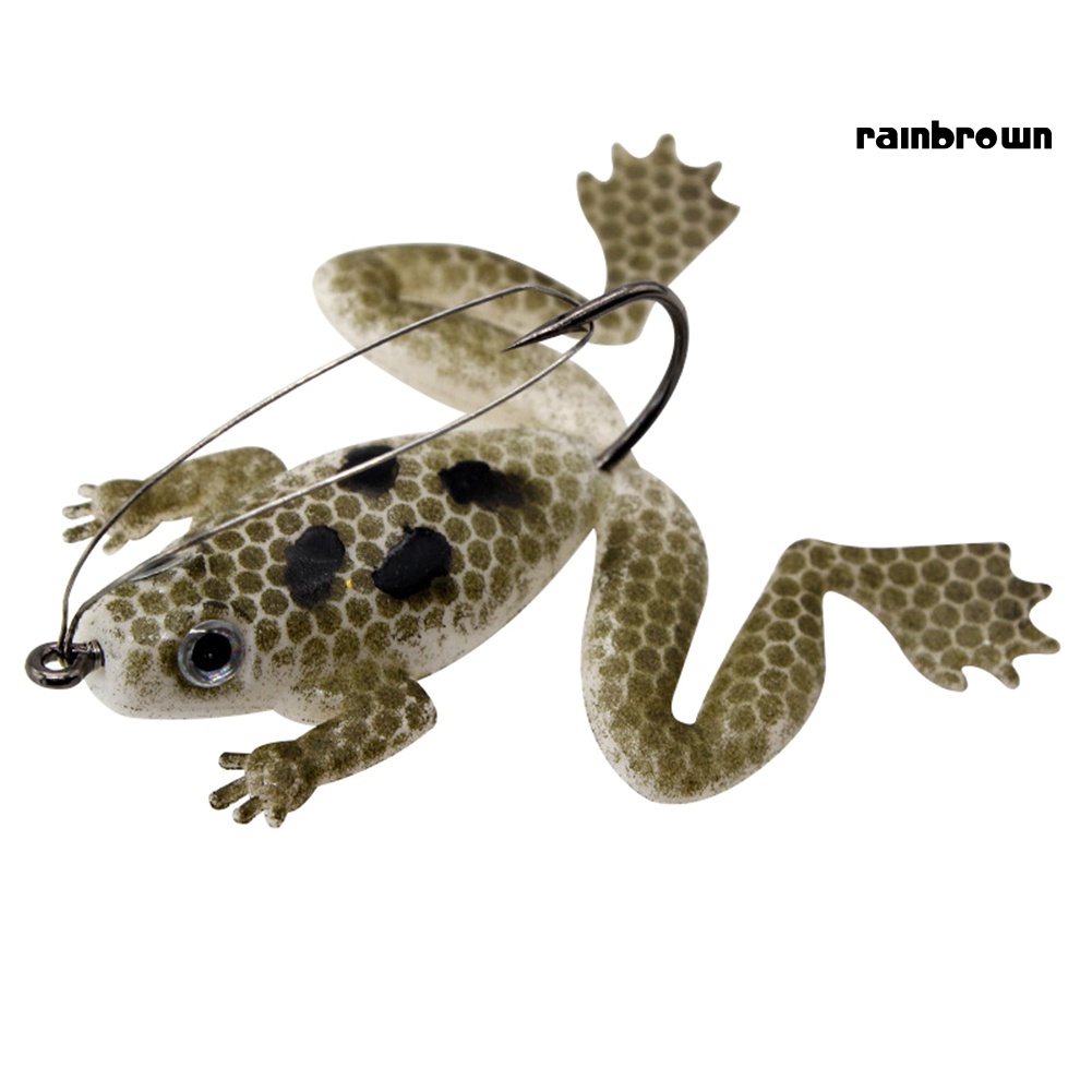 Set 3 Mồi Câu Cá Nhân Tạo Hình Ếch Nước Mắt Sống Động Kích Thước 6cm