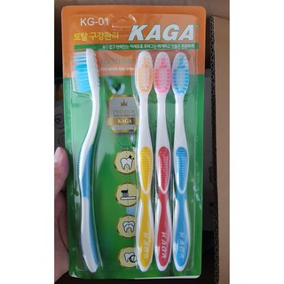 Bộ 4 Cây Bàn Chải Đánh Răng Lông Mềm Kaga