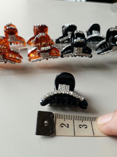 Kẹp tóc đỉnh đính đá loại nhí (2.8cm)