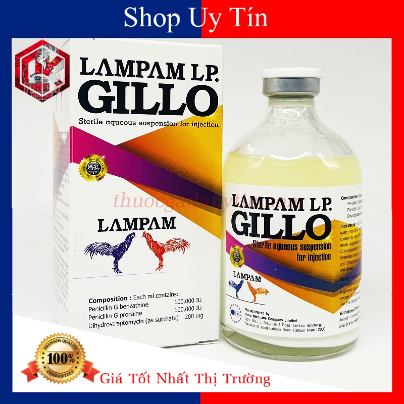 Gillo Lampam - Sản Phẩm Chích Gà Đá-Phòng Tr.ị Bá Bệnh Trên Gà Đá