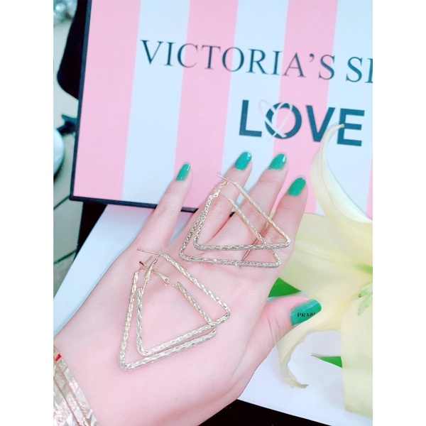 bông tai hình học tam giác ,hình thoi, vuông , khuyên tai cá tính phong cách hàn quôc