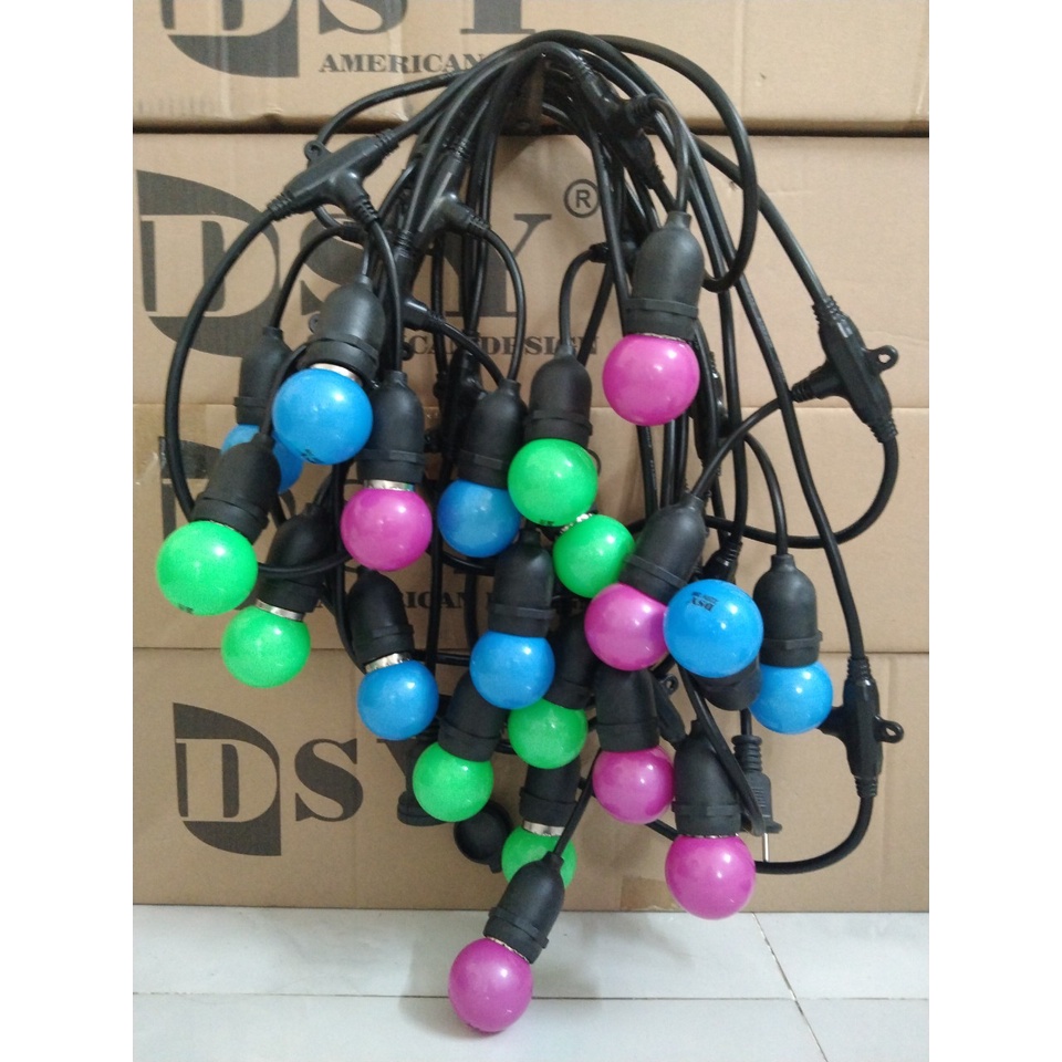 Dây bóng đèn trang trí ngoài trời chống nước dùng cho quán cà phê, trà sữa 5m10 - 10m15 - 10m20 giá rẻ