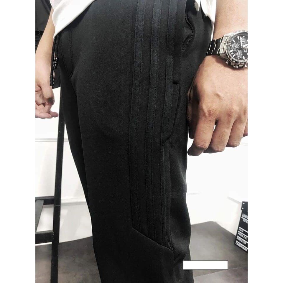 Quần Jogger Nam Nữ thể thao chất nỉ 2 màu 3 sọc ngắn ống bo TK010. | BigBuy360 - bigbuy360.vn