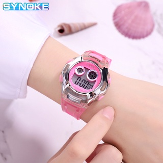 Đồng hồ trẻ em bé gái synoke 9034 điện tử dây cao su mặt tròn - ảnh sản phẩm 2