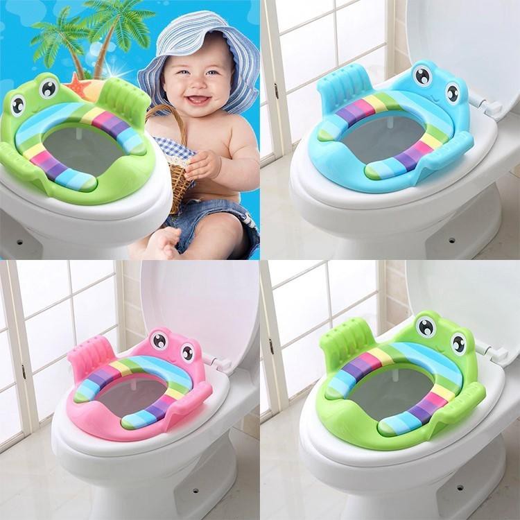 Bệ Ngồi Thu Nhỏ Bồn Cầu, Toilet Cho Bé Có Tay Vịn