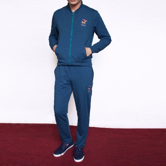 Bộ quần áo nỉ nam cao cấp ống suông cổ bomber thời trang