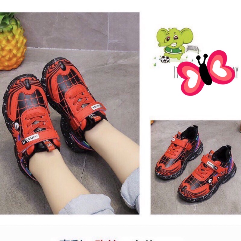 GIÀY THỂ THAO SIÊU NHÂN ĐẾ ĐÈN LED CHO BÉ TRAI SIZE 23-37 HÀNG QUẢNG CHÂU CAO CẤP