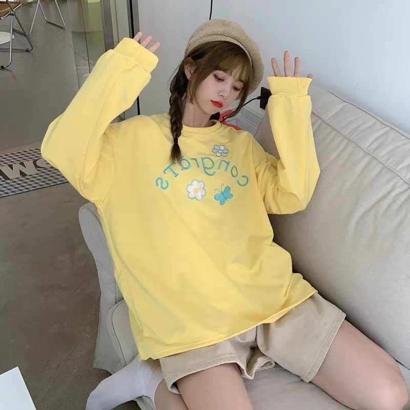 Áo Sweater Nam Nữ Congra Hoa Vàng Chất Nỉ Dày Dặn Chuẩn From Wild.Goute SP000479