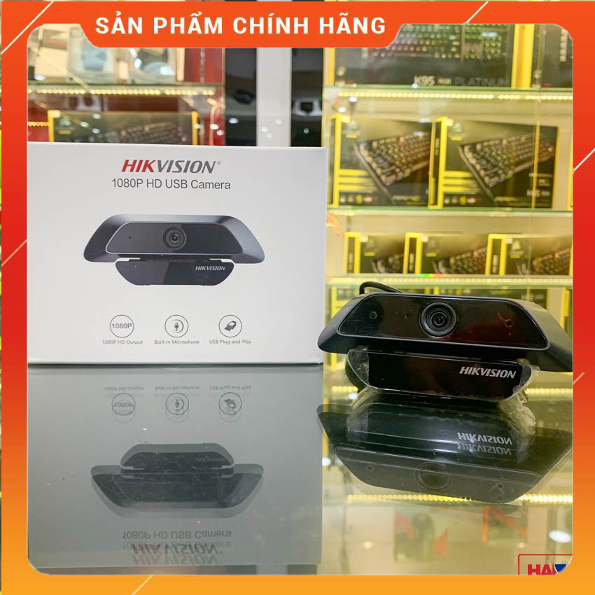 Webcam HIKVISION DS-U12 FULL HD 1080P - Tích hợp mic - Chuyên dụng cho Livestream, Học và làm Online