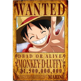 [ RẺ VÔ ĐỊCH] Bộ 10 tấm truy nã băng hải tặc Luffy mũ rơm - onepiece wanted poster