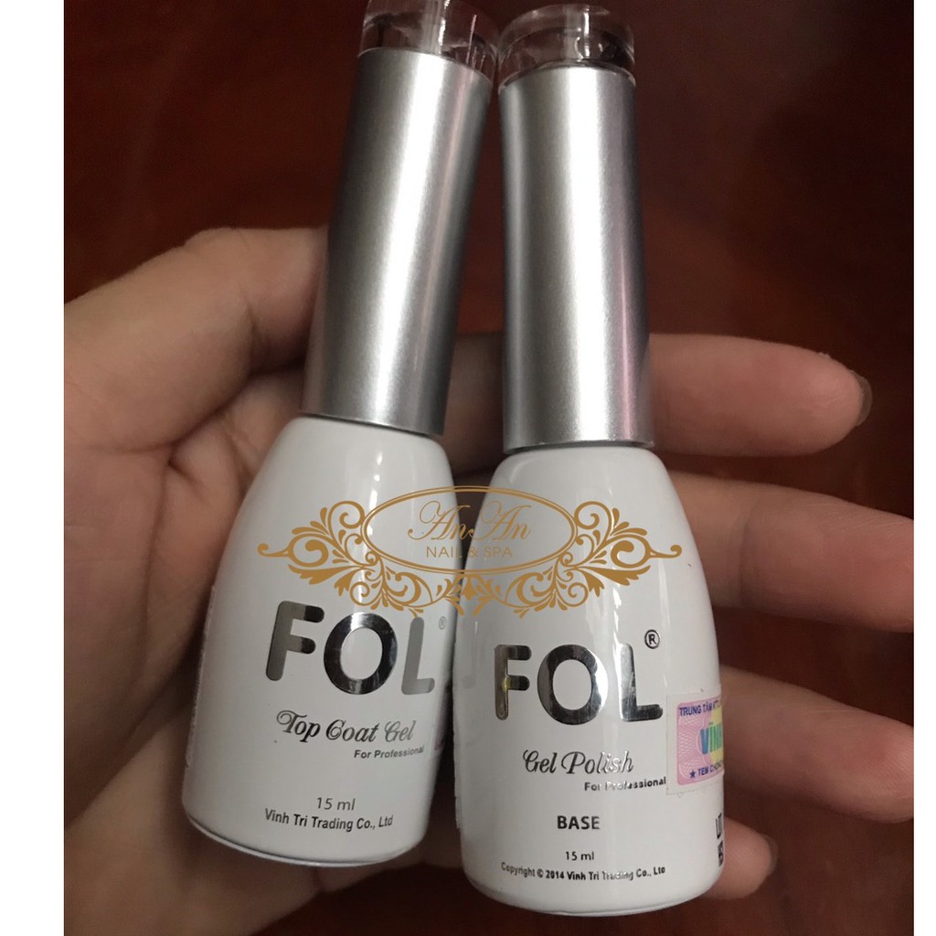 Base gel &amp; Top gel Fol, Bộ liên kết base gel và top phủ bóng fol