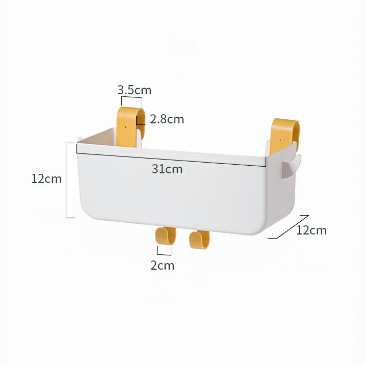 Giỏ treo đầu giường trắng, xá sinh viên lưu trữ phòng tắm nhà NaChuan