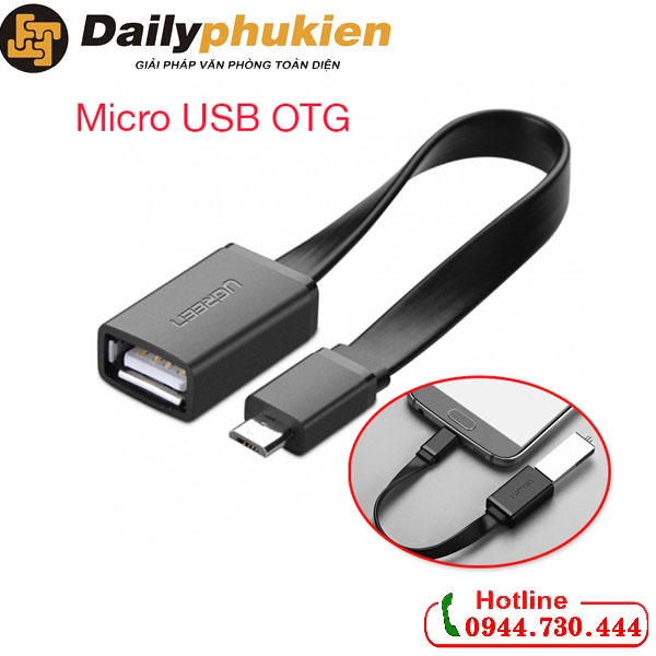 Cáp OTG Micro USB 2.0 UGREEN 10821 dailyphukien