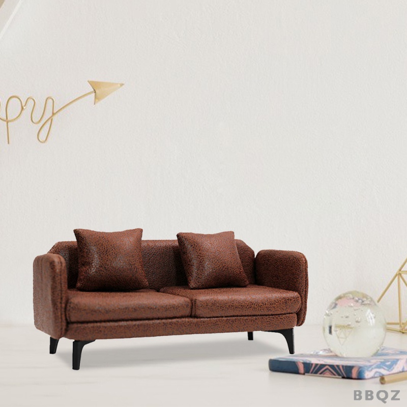 Đệm Lót Ghế Sofa Da PU Phong Cách Bắc Âu 1: 12 Trang Trí Nhà Búp Bê Bbqz01