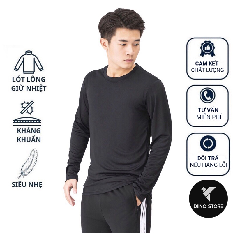Áo thun giữ nhiệt nam dài tay thể thao co giãn 4 chiều nhiều màu thiết kế trẻ trung năng động