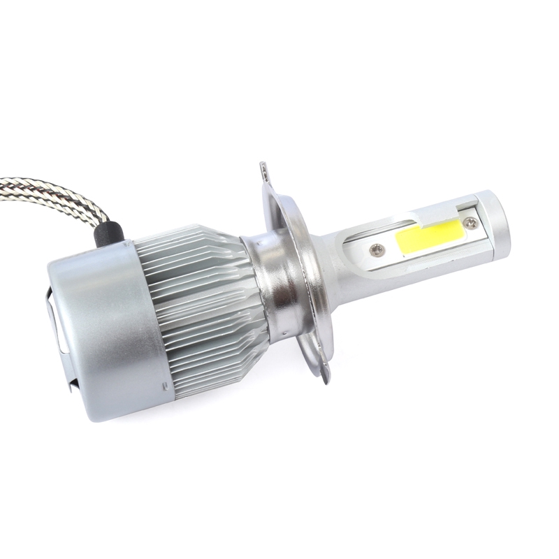 2 Đèn Pha Led C6 Cob H4 36w 7600lm Cho Xe Hơi