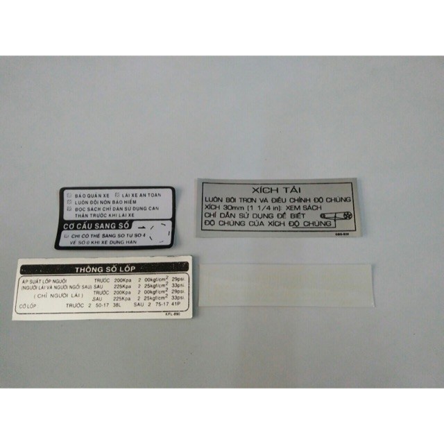 Tem Thông Số Dream Việt - Tem  ĐẦY ĐỦ CHI TIẾT dùng cho cả dream thái và việt các đời