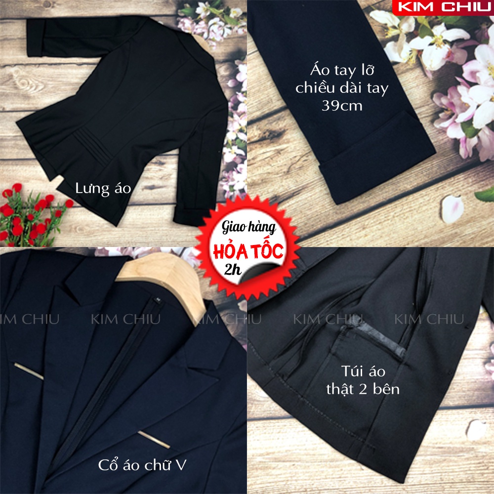 Áo Vest Nữ Công Sở Cao Cấp Kim Chiu Tay Lỡ Vải Kaki Cao Cấp Form Đẹp [HÀNG CAO CẤP - ĐỔI TRẢ THOẢI MÁI] VTL-02
