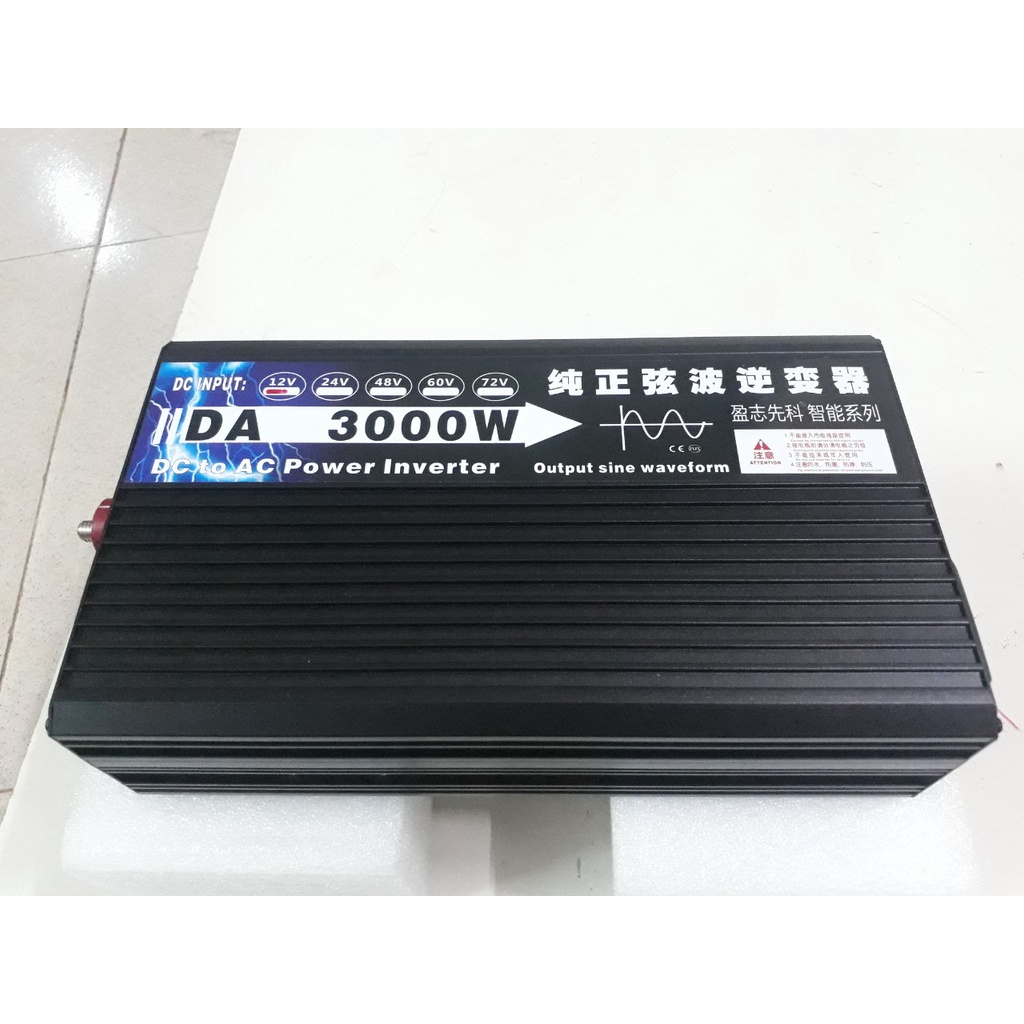 Bộ đổi nguồn inverter 24v lên 220v 3000W Sóng Sin chuẩn