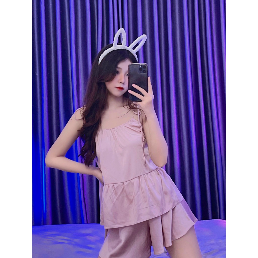 Sexy Forever Đồ Bộ Ngủ Cột Nơ Vai Karina