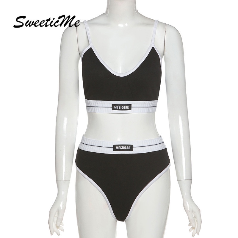 Set áo croptop hai dây + quần short phong cách cá tính cho nữ