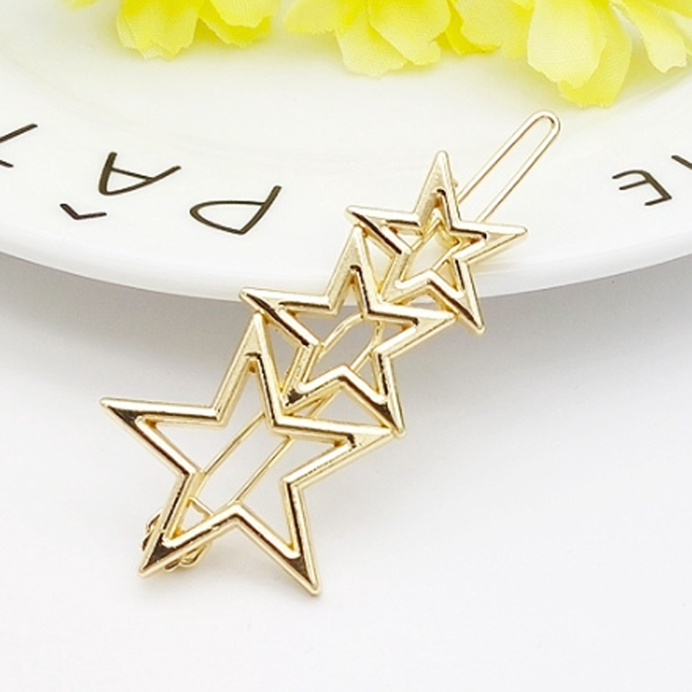 Kẹp Tóc Hình Học Bằng Kim Loại Nhiều Hình Dạng Thời Trang Cho Nữ