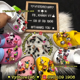 [HÀNG SẲN BÁN NÚT GẮN ] SET NÚT JIBBITZ LÒ XO GẮN DÉP