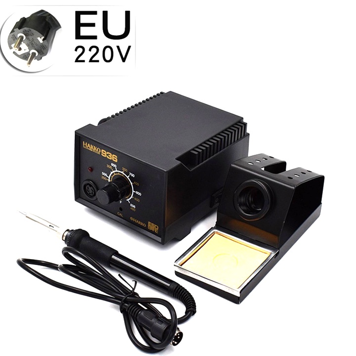 Máy hàn Hakko 936 nhỏ gọn lên nhiệt nhanh bền bỉ ổn định chống tĩnh điện và dòng rò thiết bị điện tử Linh Kiện HuDu