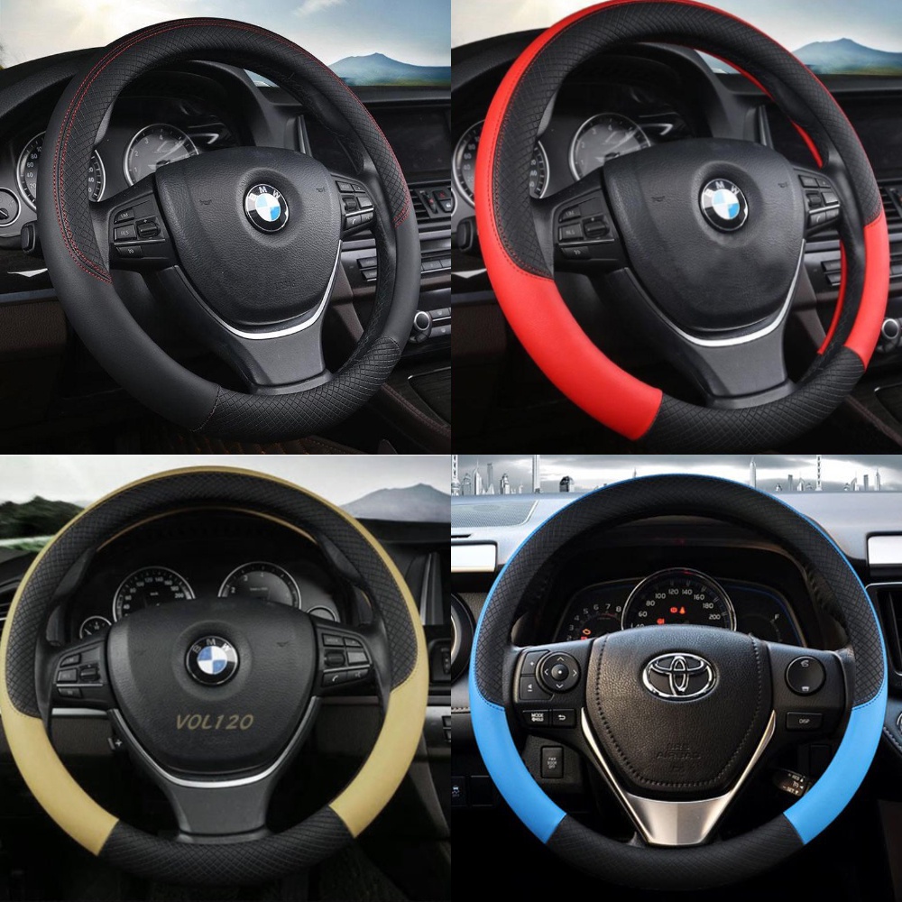 Bọc vô lăng ô tô chất liệu da PU cho mọi dòng xe 4-7 chỗ mazda kia hyundai ford chevroles