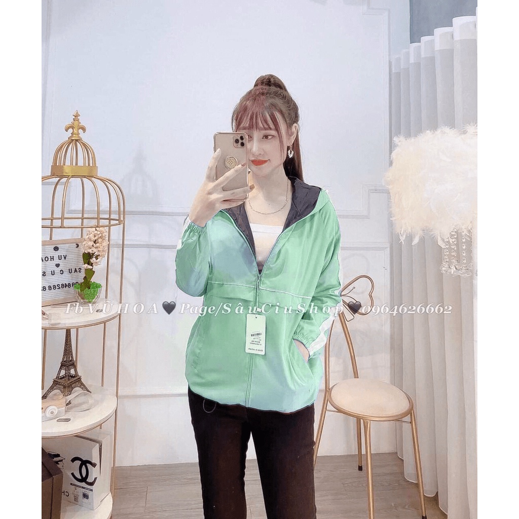 Áo khoác dù 2 lớp che mưa chống nắng cản gió cực tốt dành cho các chị em , mẫu nhiều màu cho chị em lựa chọn MỚI NHẤT HI