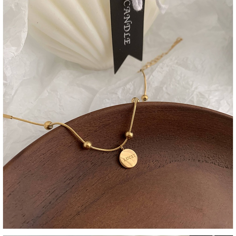 [FreeShip] Lắc tay vòng tay nữ titan hạt đậu may mắn H13-104 - CAM KẾT KHÔNG BAY MÀU