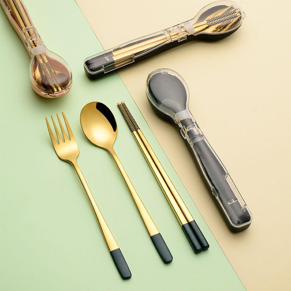 KUNHEV Bộ Muỗng Nĩa Bằng Thép Không Gỉ 304 Chất Lượng Cao