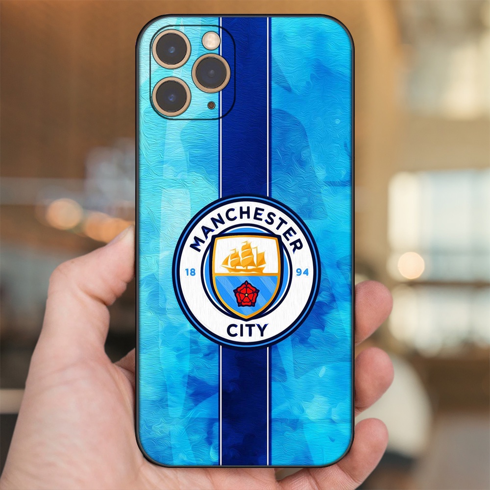 Ốp lưng iPhone 11 Pro dẻo đen cạnh vuông in hình Manchester City MC
