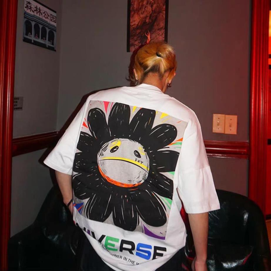 Áo Thun Tay Lỡ UNIVERSE T-shirt Unisex (Trắng/Xám)