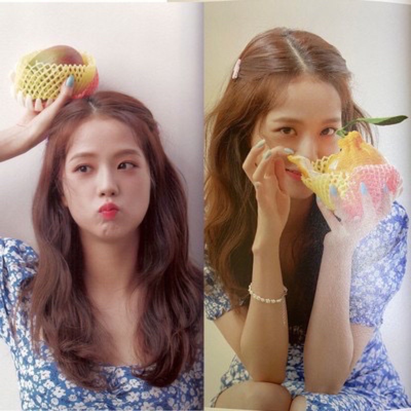 Đầm hoa nhí xanh giống Jisoo, Rosé BLACKPINK dáng dài