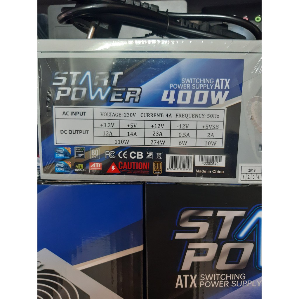 Nguồn máy tính 400W Start Power mới kéo card hình GTX 750ti