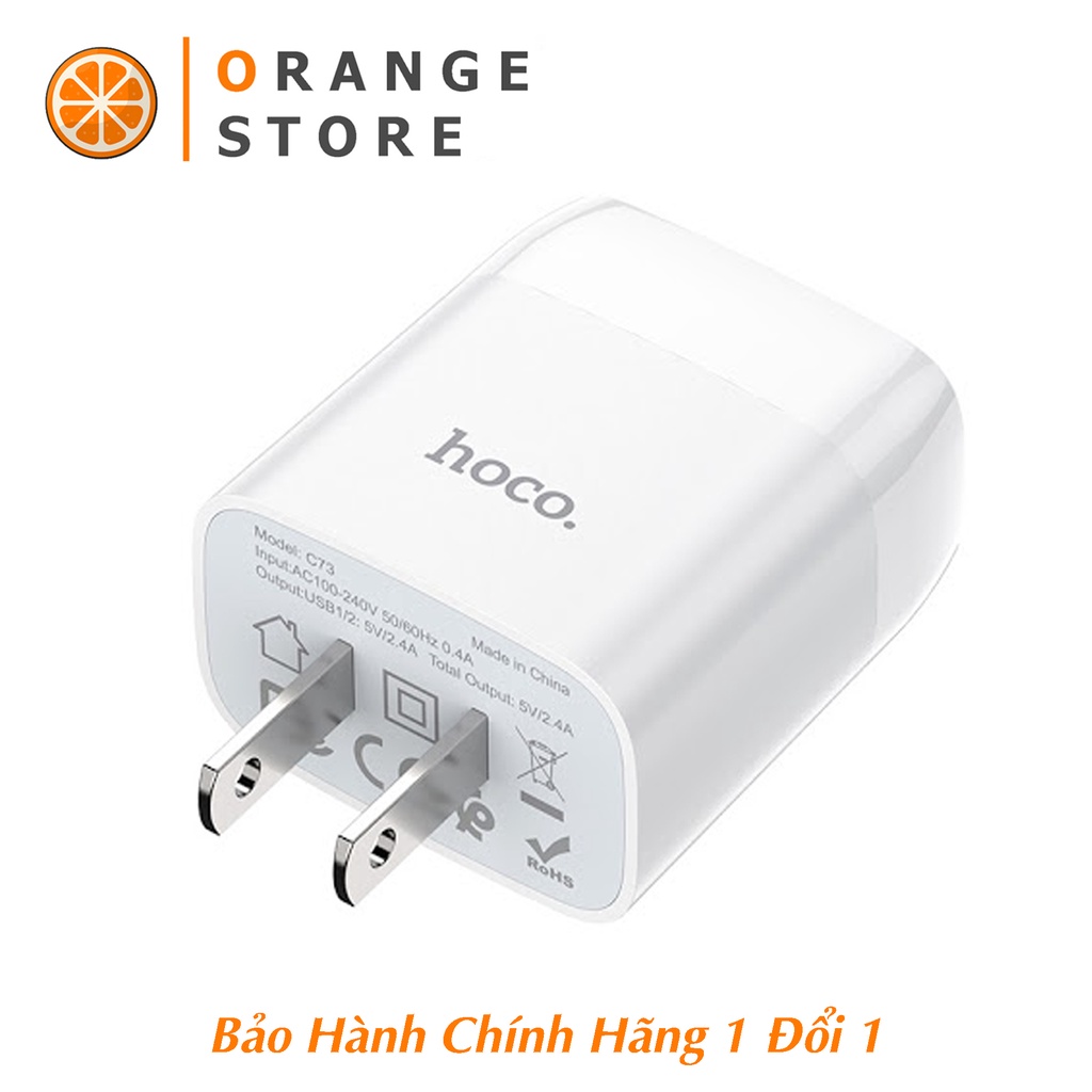 Củ sạc nhanh Hoco C73 cốc sạc nhanh hỗ trợ sạc iphone 6/7/8/x/11,sạc Android samsung/Xiaomi/OPPO