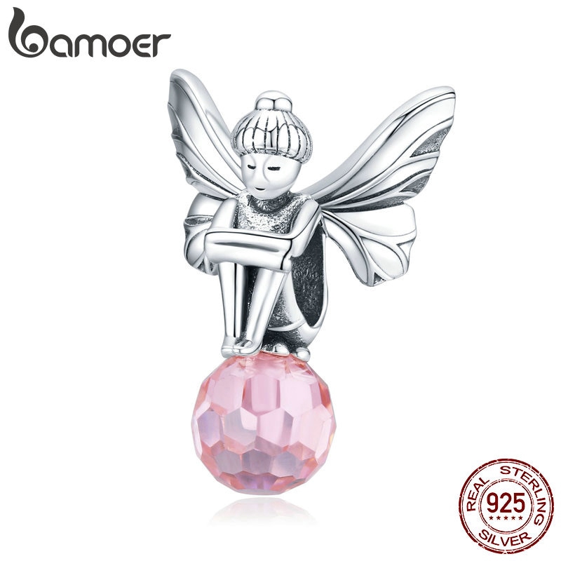 BAMOER Lắc Tay bạc 925 Mặt Hình Hoa Xinh Xắn SCC1483