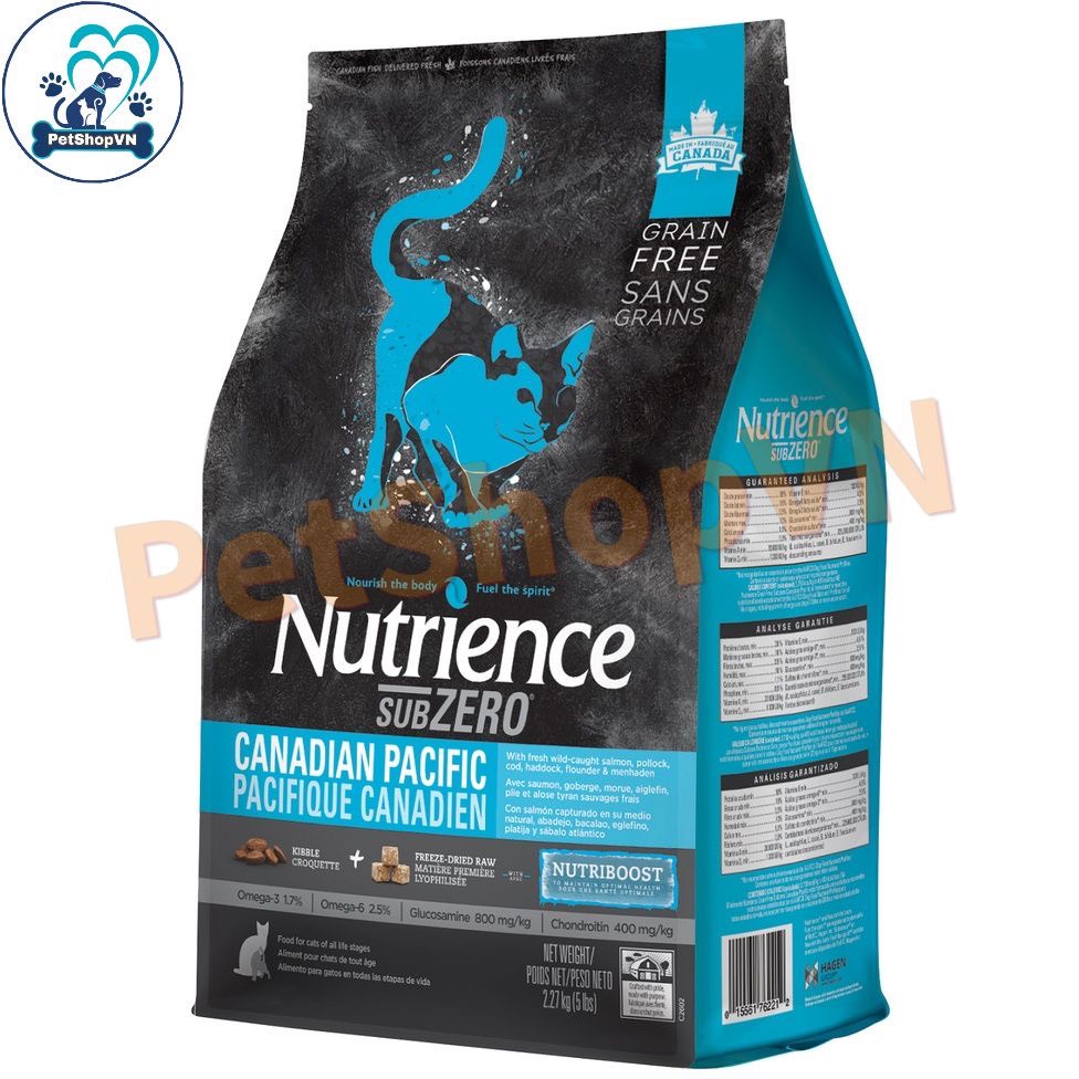 Thức Ăn Cho Mèo Hạt NUTRIENCE SUBZERO Vị Cá Biển & Rau Củ Quả