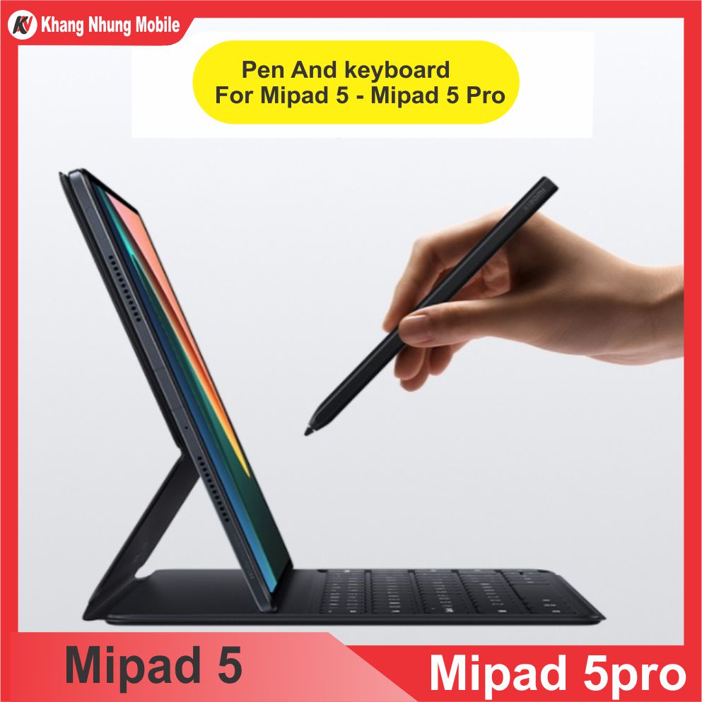 Bàn Phím, Keyboard, Bao da, Pen, bút cảm ứng, ốp lưng dành cho Mipad 5, Mipad 5 Pro Khang Nhung